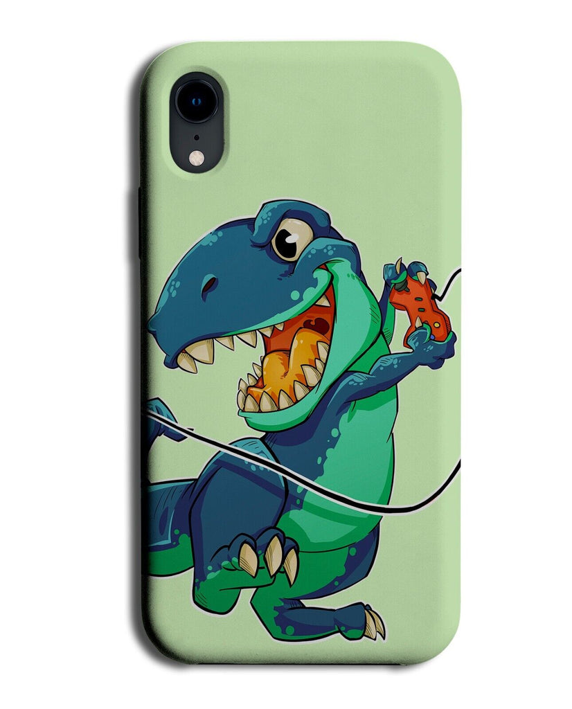 Dinosaur Gamer Phone Case Cover Video Games Retro Player Playing Gaming BG49