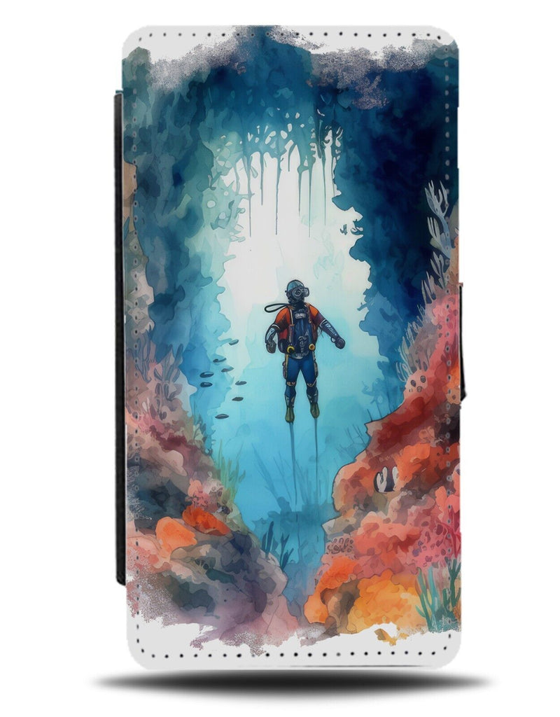 Swimming Scubadive Flip Wallet Case Scuba Diving Diver Dive Swim Underwater DC51