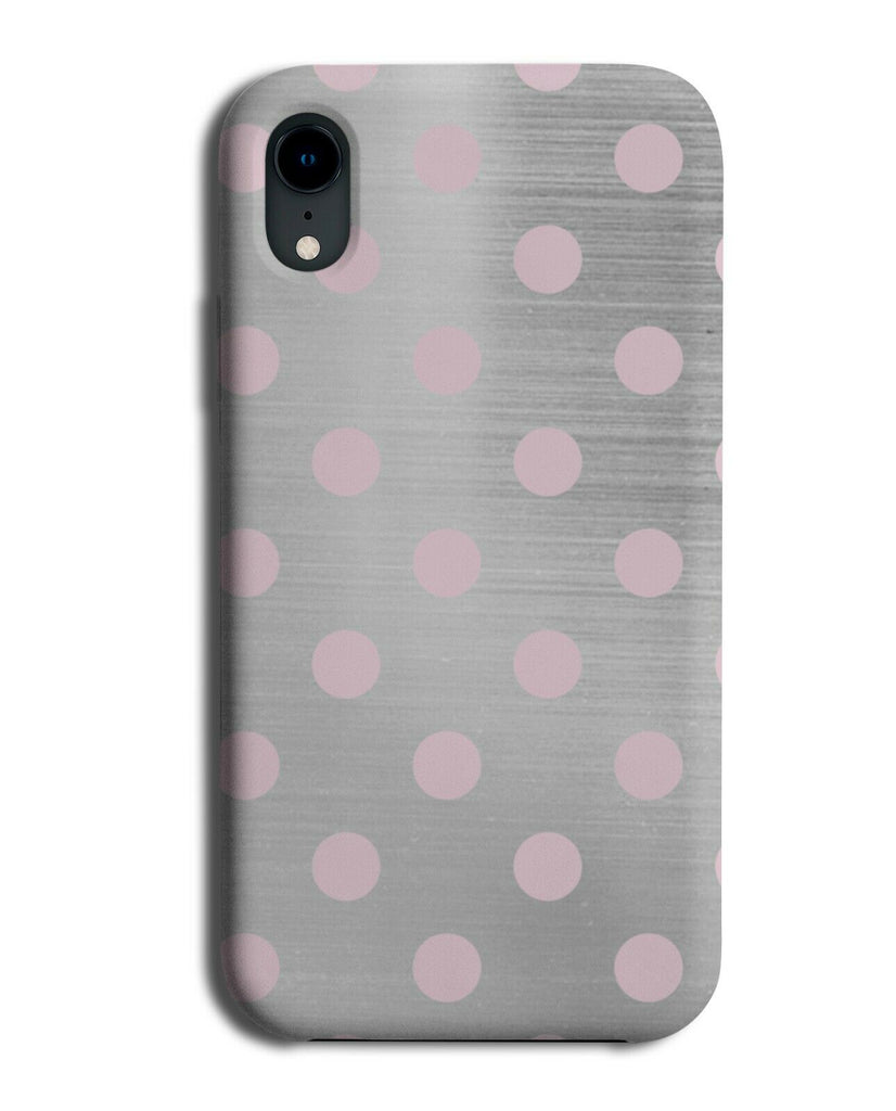 Silver and Baby Pink Spotted Phone Case Cover Dots Spotty Spots Design i493