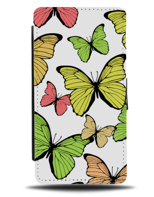 Green Outdoor Butterfly Flip Wallet Case Butterflies Nature Wings Image E917