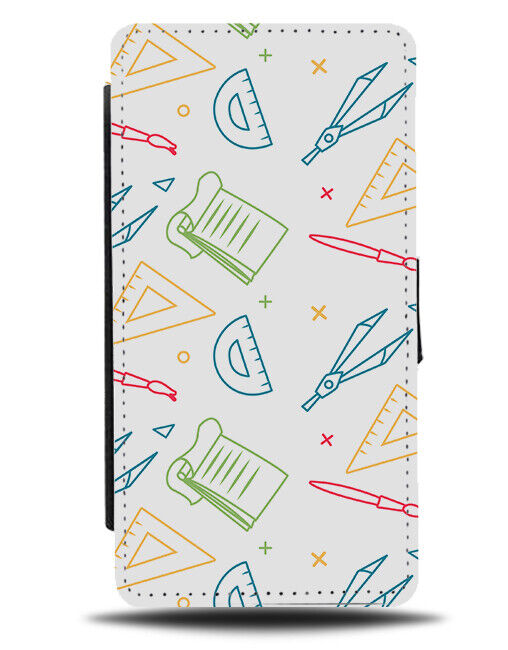 Kids School Stationary Supplies Flip Wallet Case Schools Equipment Pattern K780