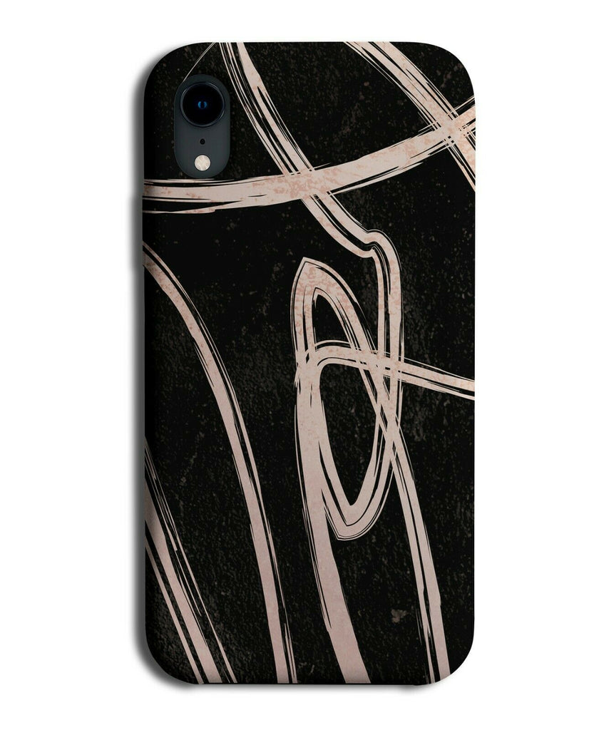 Abstract Rose Gold Art Phone Case Cover Coloured Colour Lines Paint Marks G335