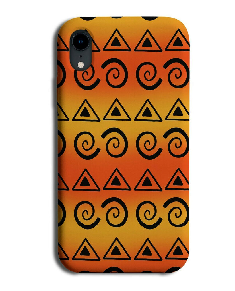 African Tribal Phone Case Cover Africa Orange Pattern Traditional E710