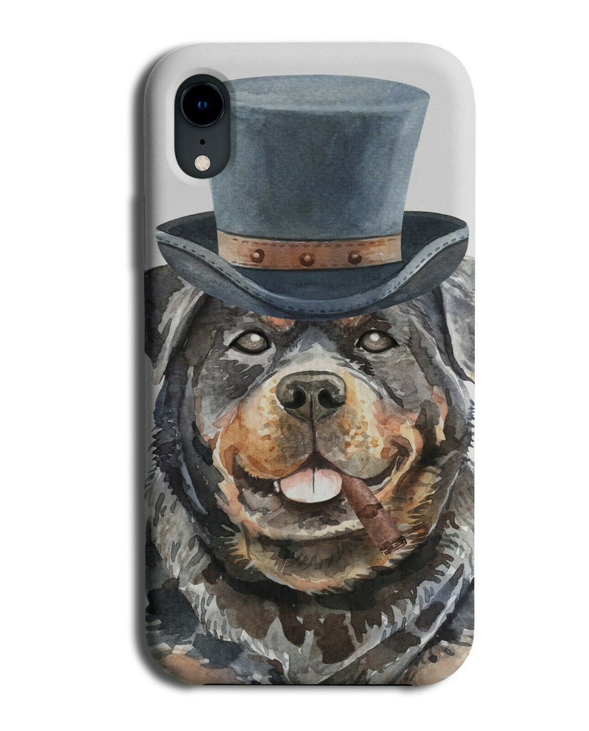 Winston Churchill Rottweiler Phone Case Cover Funny Hat Glasses Picture K749