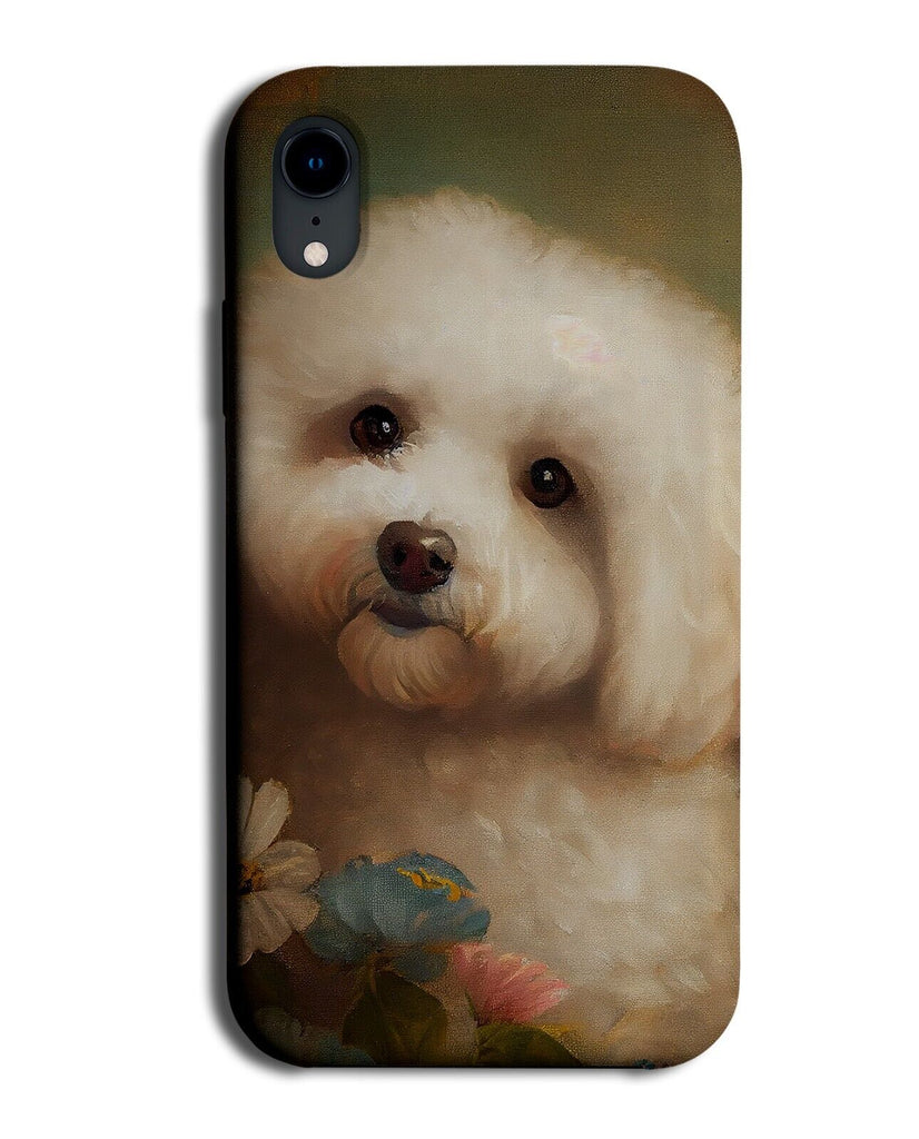 Vintage Bichon Frise Oil Painting Phone Case Cover Dog Breed White Puppy CY10