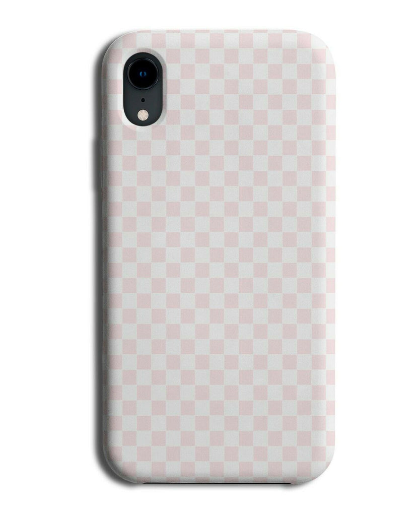 White and Baby Pink Chequered Squares Phone Case Cover Squared F146