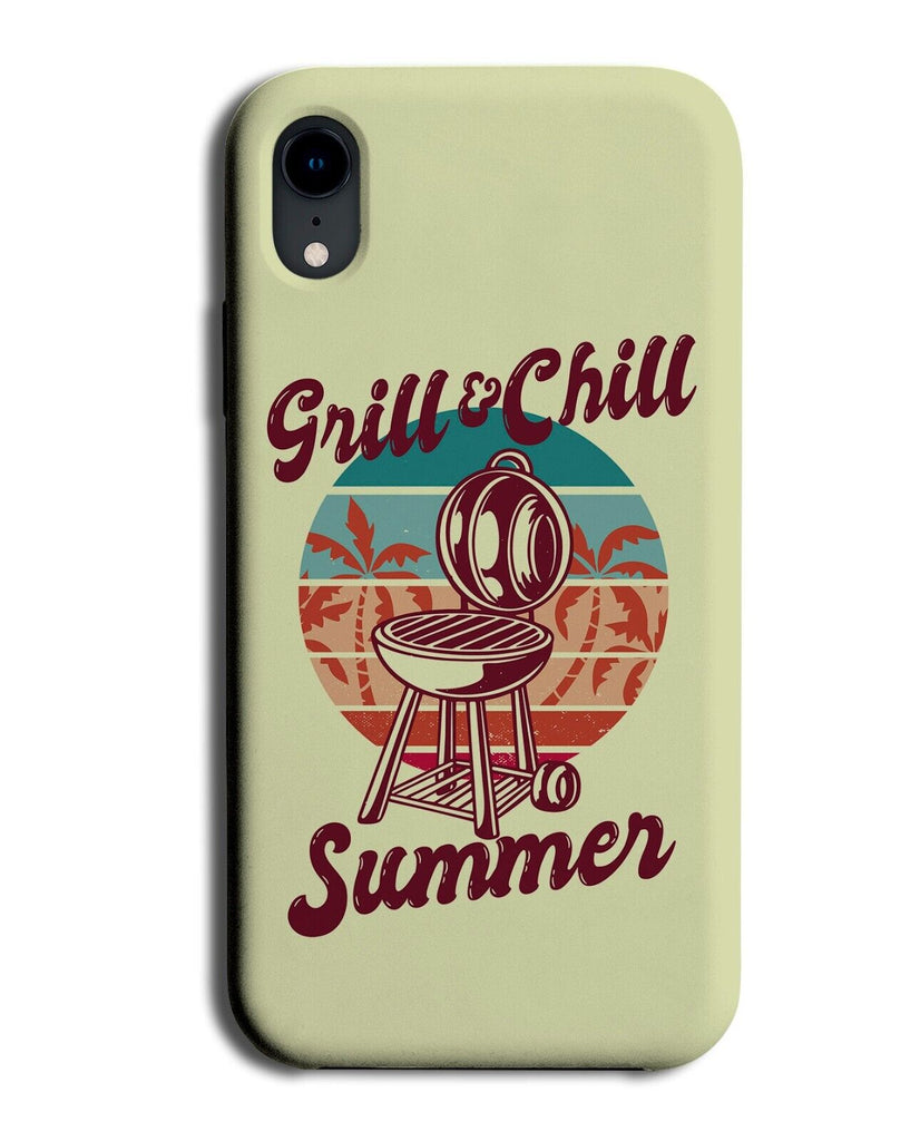Grill and Chill Phone Case Cover Grilling BBQ Summer Grills Cook Chef Dad P589