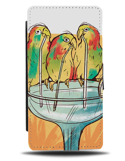 Drunk Birds Flip Wallet Case Funny Margarita Drinking Bird Margaritas Gift N026