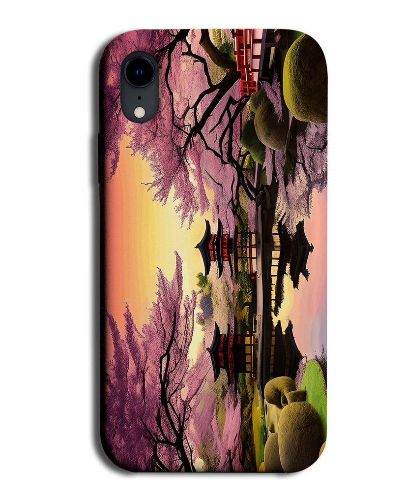 Japanese Gardens Picture Phone Case Cover Cherry Blossoms Trees Japan Scene BF31