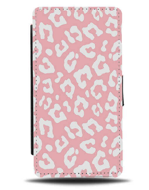 Baby Pink Safari Print Flip Wallet Case Pattern Dots Animals Womens Cheetah F100