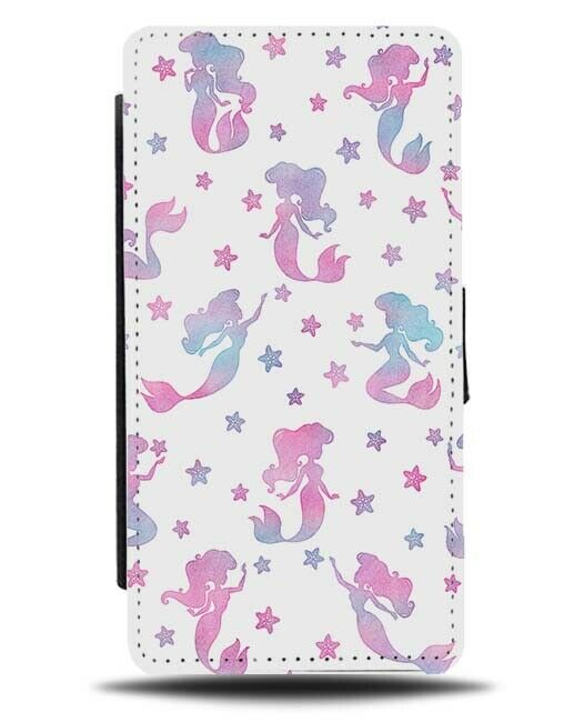 Colourful Mermaid Silhouette Flip Wallet Case Silhouettes Shapes Kids F575