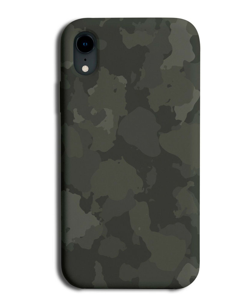 Dark Gothic Camo Print Phone Case Cover Grey Black Green Colours H565
