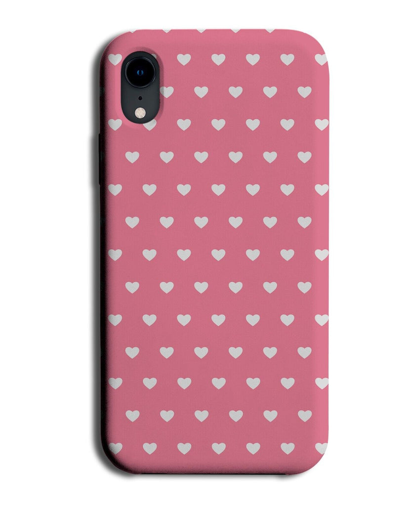 Baby Pink Love Heart Shapes Phone Case Cover Hearts White Design Girly Cute CH11