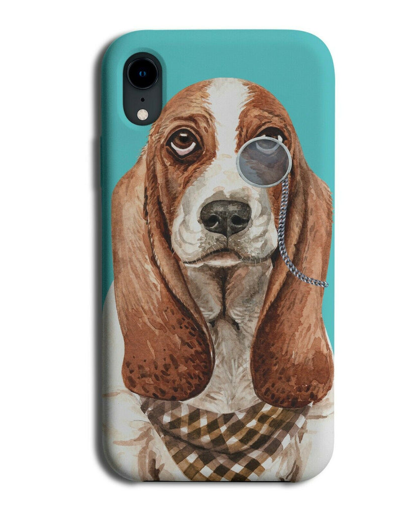 Basset Hound Phone Case Cover Monocle Bandana Pet Gentleman Posh Painting K483