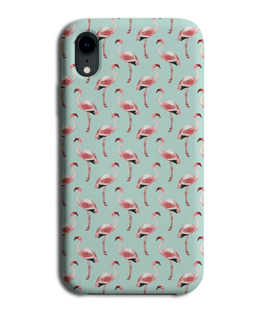 Pale Green Background Flamingo Wallpaper Phone Case Cover Flamingos E738