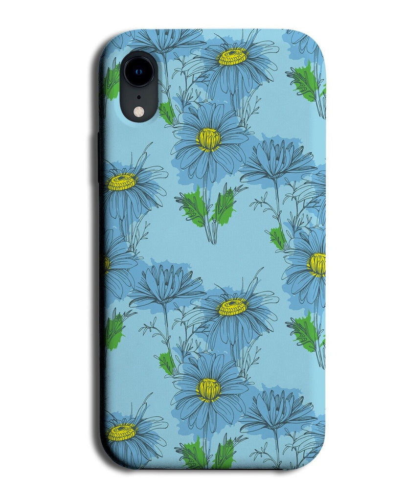 Turquoise Watercolour Daisies Painting Print Phone Case Cover Daisy Flower AI17