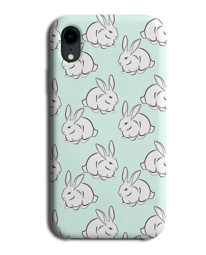 Cartoon Rabbits Phone Case Cover Rabbit White Kids Children's Green C135