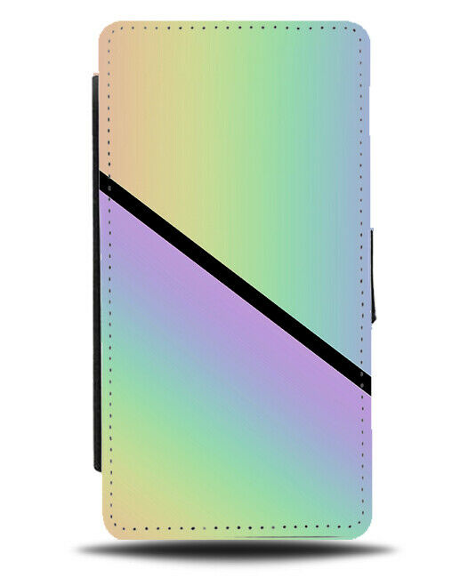 Rainbow Coloured Pattern Flip Cover Wallet Phone Case Colourful Kids Colour i395