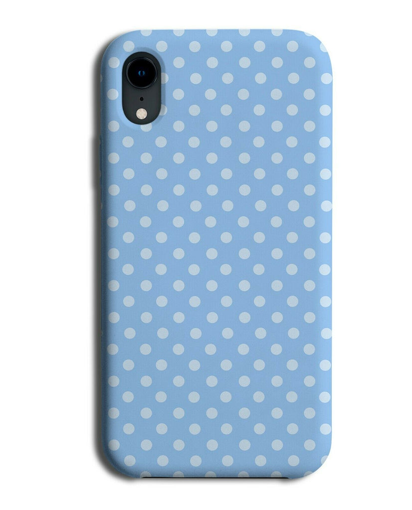 Pale Blue Polka Dotted Phone Case Cover Dots Dot Spots Pattern Shape Shapes F918