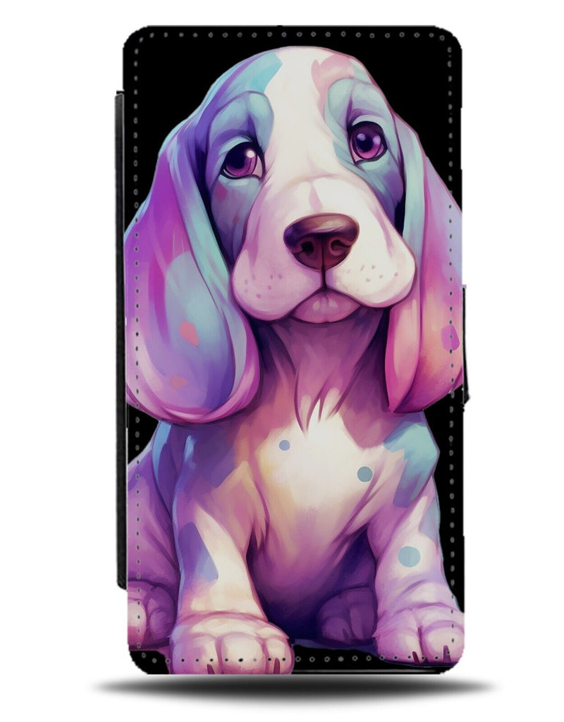Basset Hound Puppy Flip Wallet Case Pup Hounds Bassethound Breed Novelty CZ01