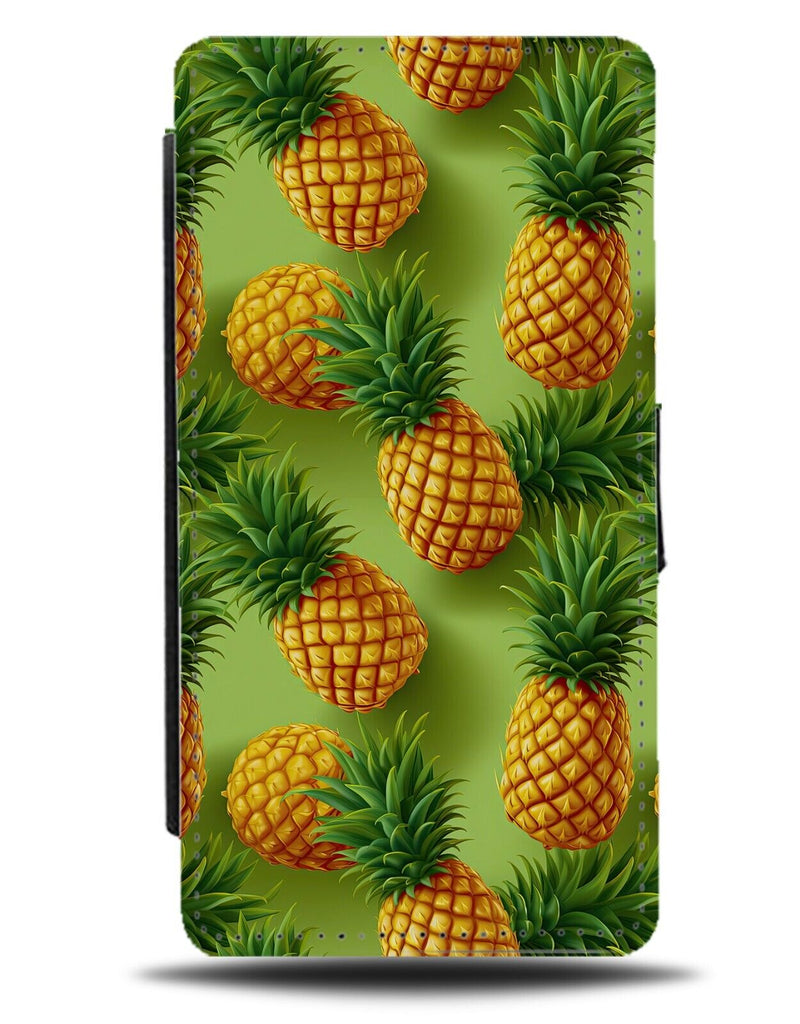 Realistic Style Pineapples Pattern Flip Wallet Case Pineapple Pine Apples BX40