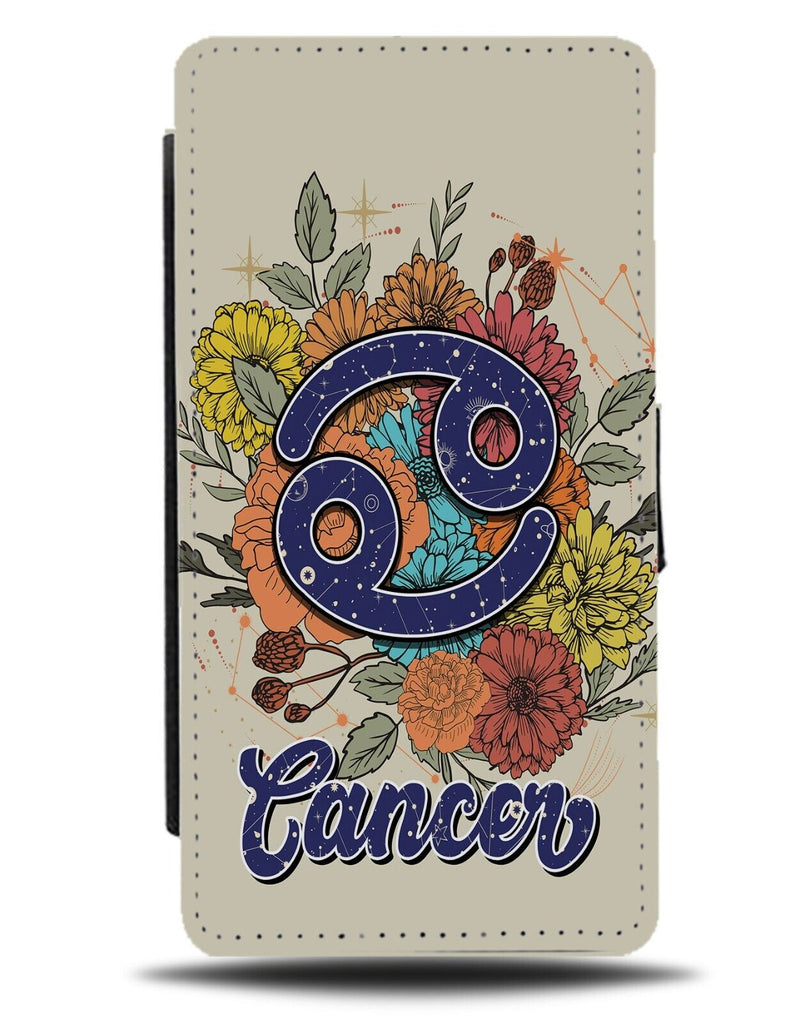 Cancer Star Sign Flip Wallet Case Signs Zodiac Symbol Logo Cancers Design AB21