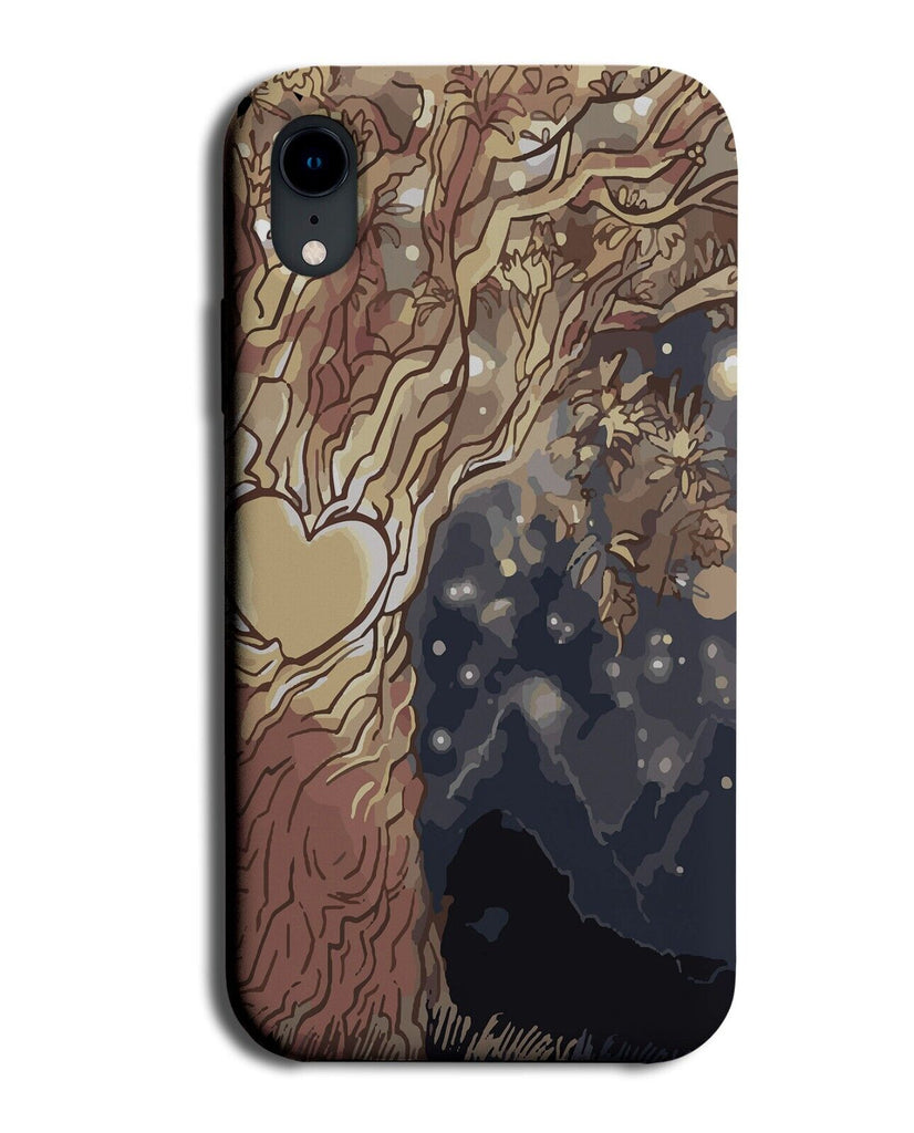 Tree Forrest With Loveheart Phone Case Cover Love Heart Trees Fantasy Shape P705