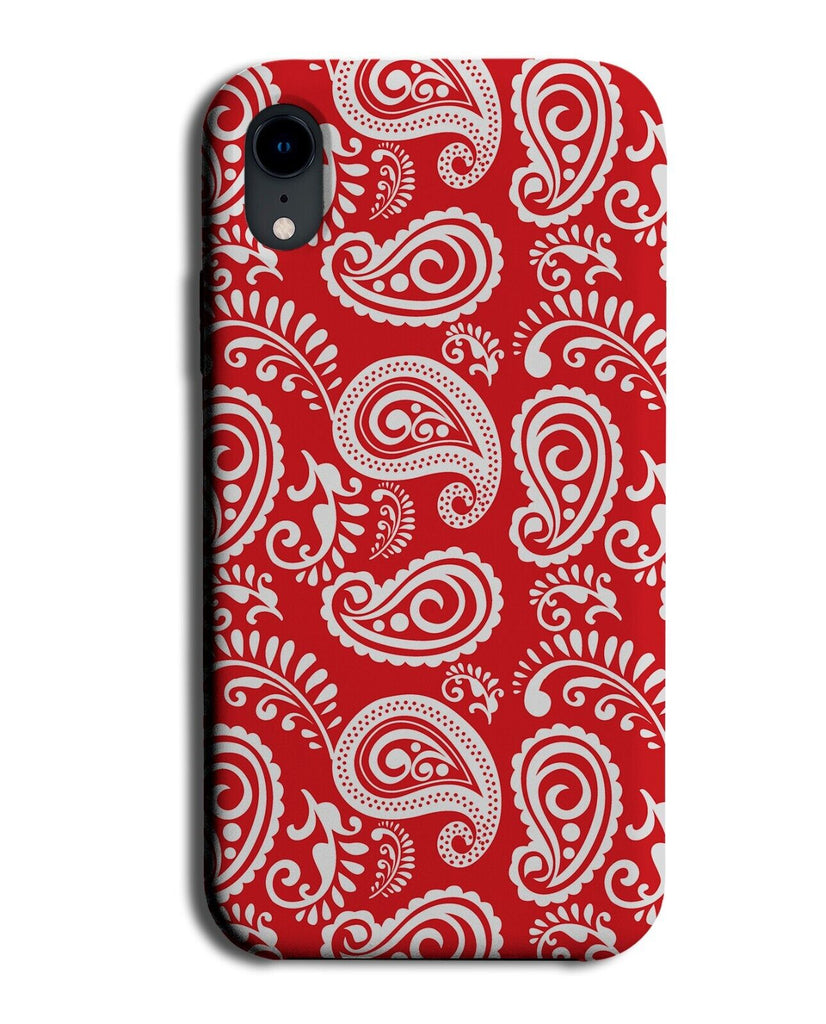 Red and White Indian Paisley Style Phone Case Cover India Paisley Shapes CL39