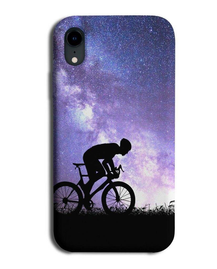 Mountainbike Phone Case Cover Mountain Bike Biking Biker Galaxy Moon i746