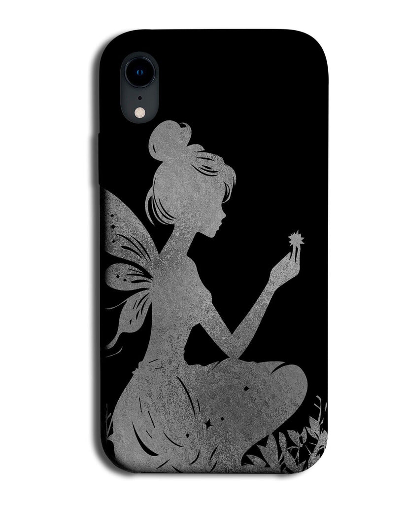 Silver Shape Fairy Silhouette Phone Case Cover Fairies Coloured Girl Girly CN77