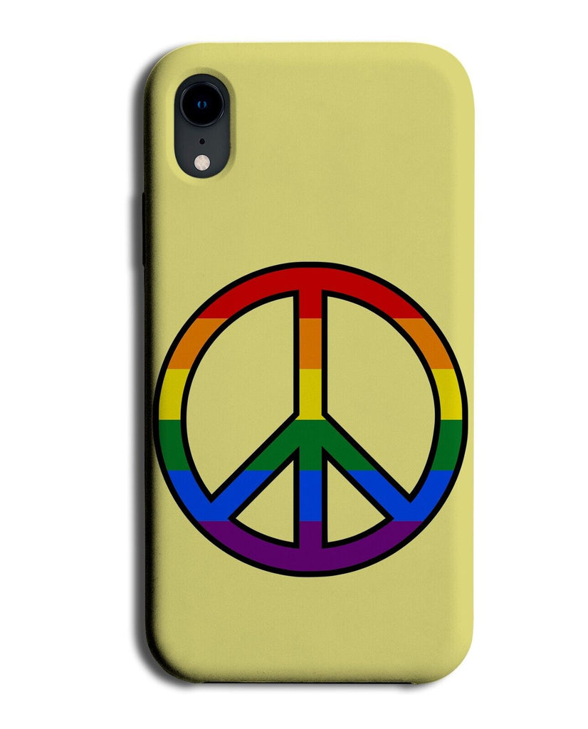 Pride Coloured Peace Symbol Phone Case Cover Colour Colours Airplane LGBTQ AY29