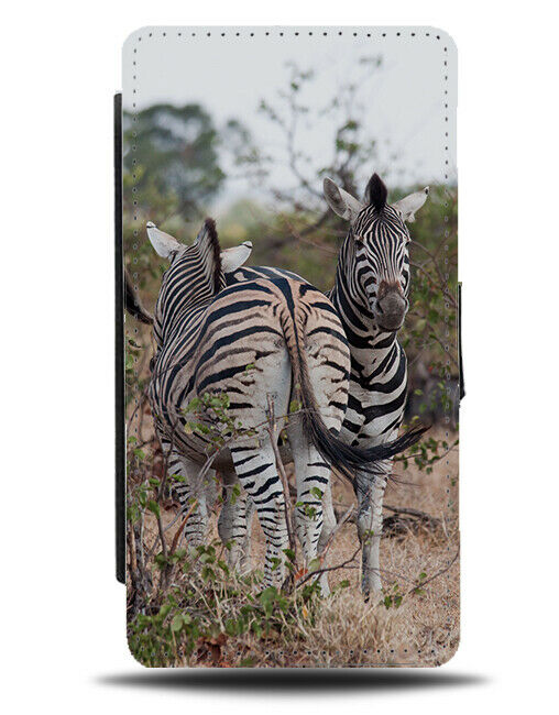 Wild Zebras Flip Wallet Case Zebra Photograph Picture Image Africa African H946