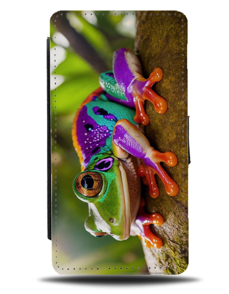 Amazon Tree Frog Flip Wallet Case Treefrog Jungle Reptile Rainforest Green DH55