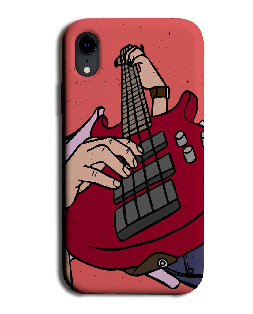Bass Player Phone Case Cover Bassist Guitar Guitarist Playing The Music Red P486