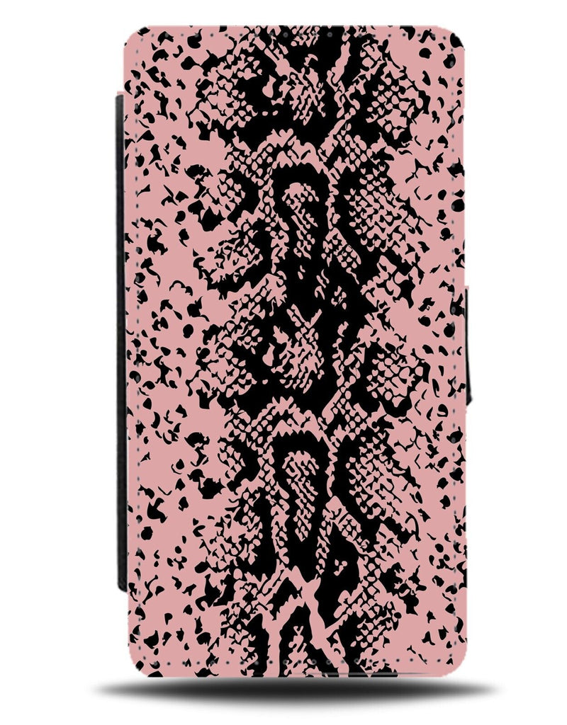 Baby Pink Snake Skin Flip Wallet Case Snakes Scales Markings Print Reptile CP72