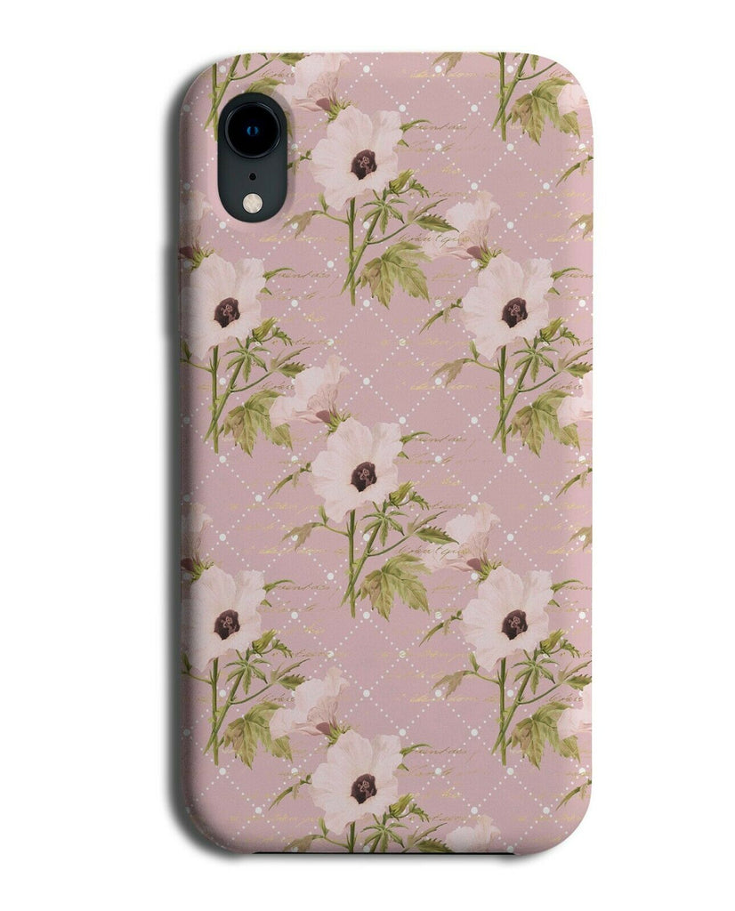 Dark Hot Pink Flower Pattern Phone Case Cover Print Flowery Flowers F043