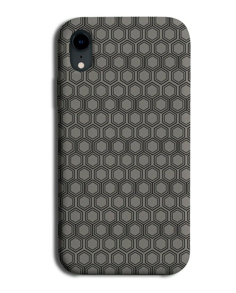 Black Dark Grey Colouring Phone Case Cover Circles Circle Print Decorated F848