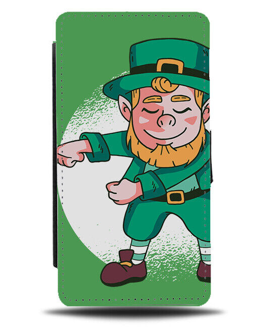 Flossing Irish Leprechaun Flip Wallet Case Ireland Leprechauns Cartoon J590