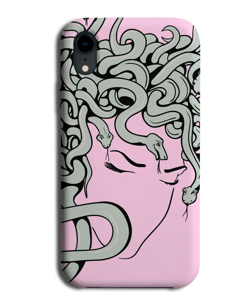 Medusa Phone Case Cover Snakes Picture Head Woman Snake Hair Pink Design E160