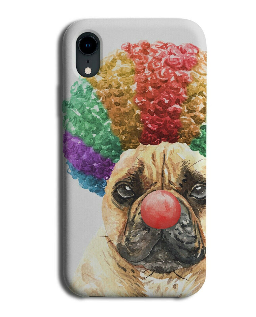 French Bulldog Clown Phone Case Cover Clowns Colourful Wig Red Nose K700