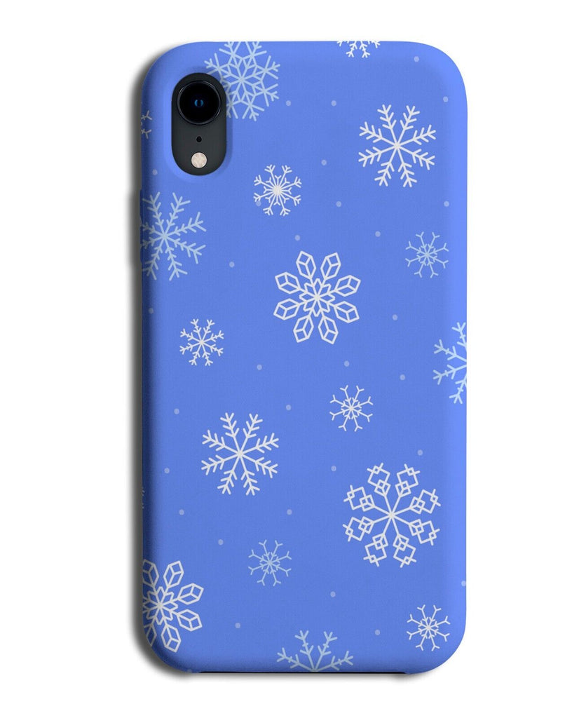Blue Winter Snowflakes Pattern Phone Case Cover Snowflake Snow Ice Christmas 714
