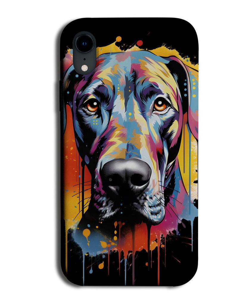 Colourful Great Dane Artwork Phone Case Cover Graffiti Danes Face Head Dog DA54