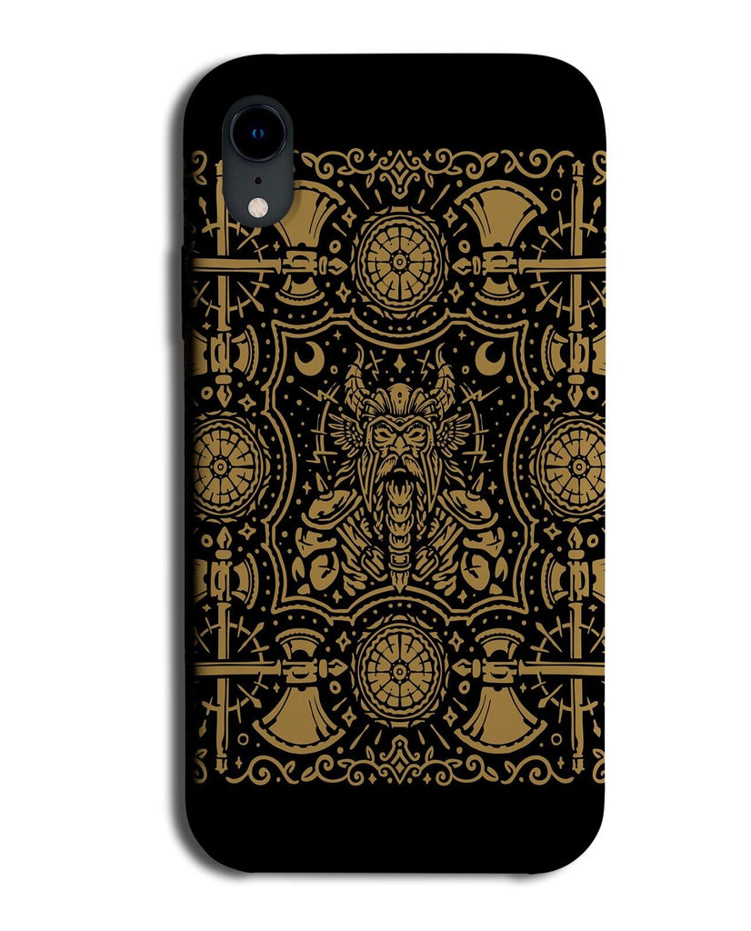 Viking Spartan Warrior Design Phone Case Cover Vikings Spartans Black Gold CT37
