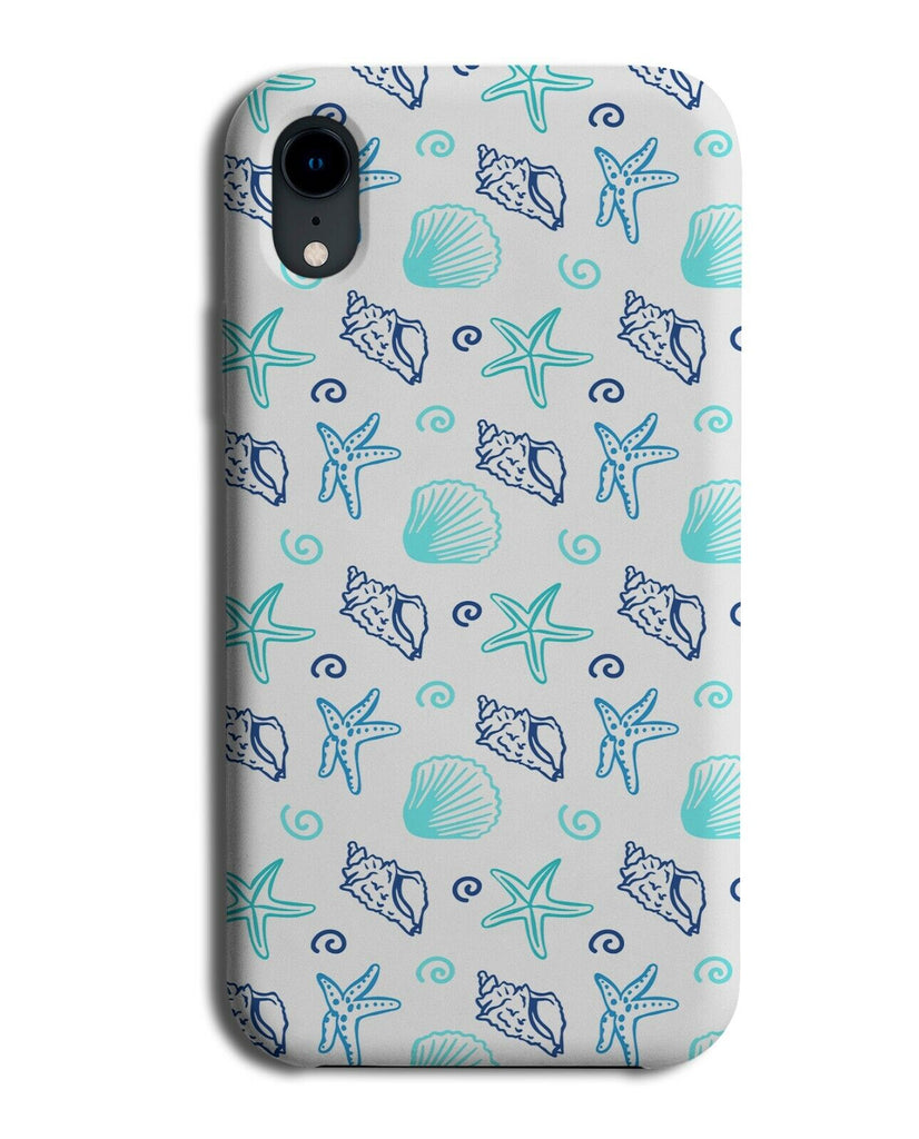 Sketched Seashell Pattern Phone Case Cover Design Seashells Ocean Sea K822