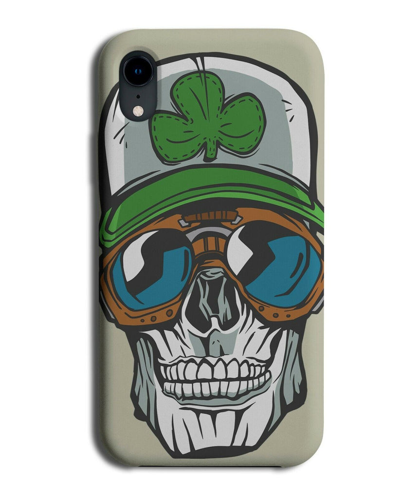 Irish Skeleton Phone Case Cover Skull Face Sunglasses Trucker Hat Ireland J608