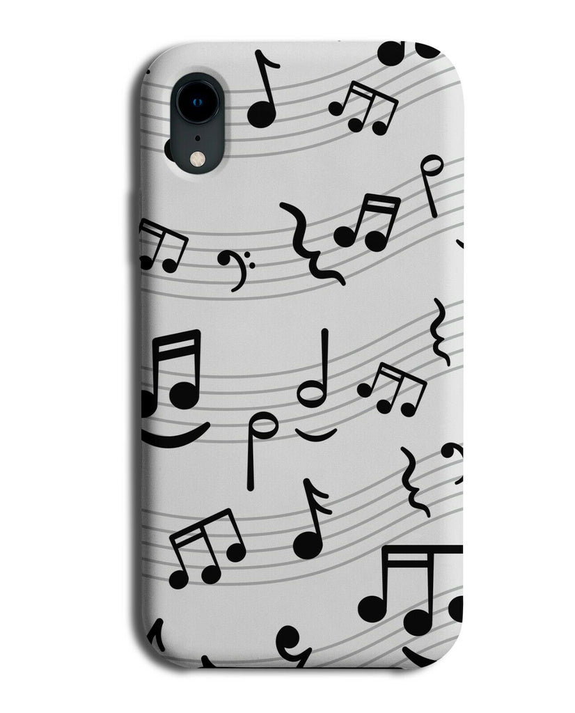 Sheet Music Pattern Phone Case Cover Design Musical Notes Writing Shapes L023