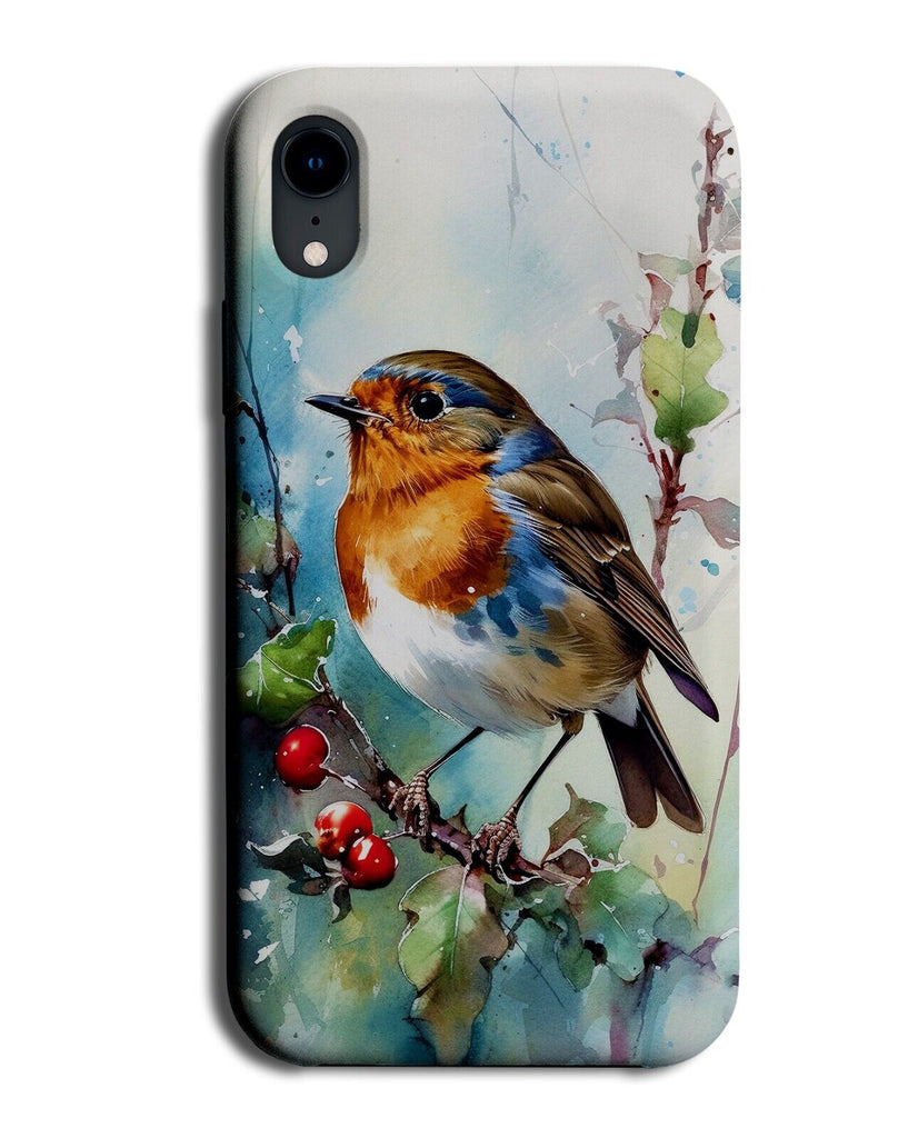 Christmas Red Robin Phone Case Cover Style Card Photograph Picture Robins CT75