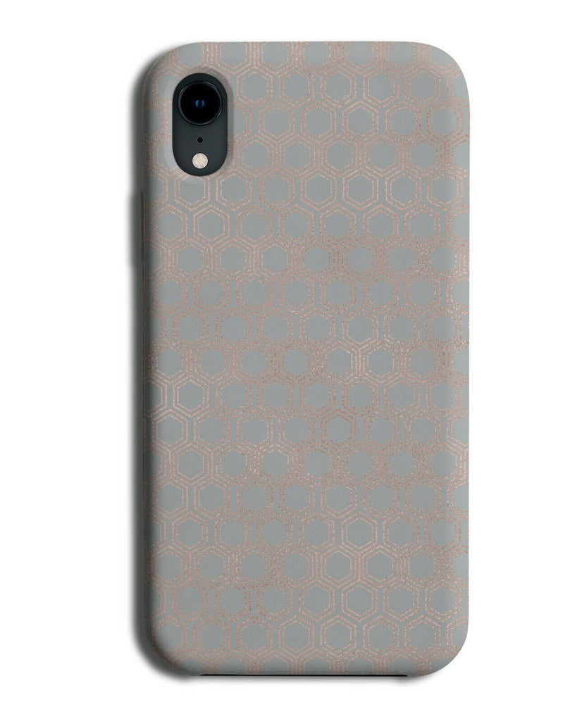 Grey and Rose Gold Geometric Patterns Phone Case Cover Geo Metric Shapes F851