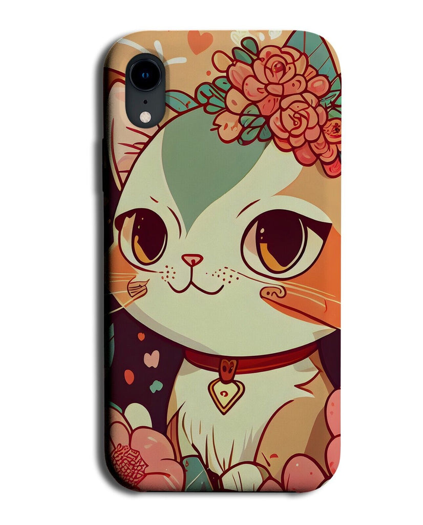 Japanese Cat Phone Case Cover Cats Anime Chinese China Wave Face Eyes Asian AC34
