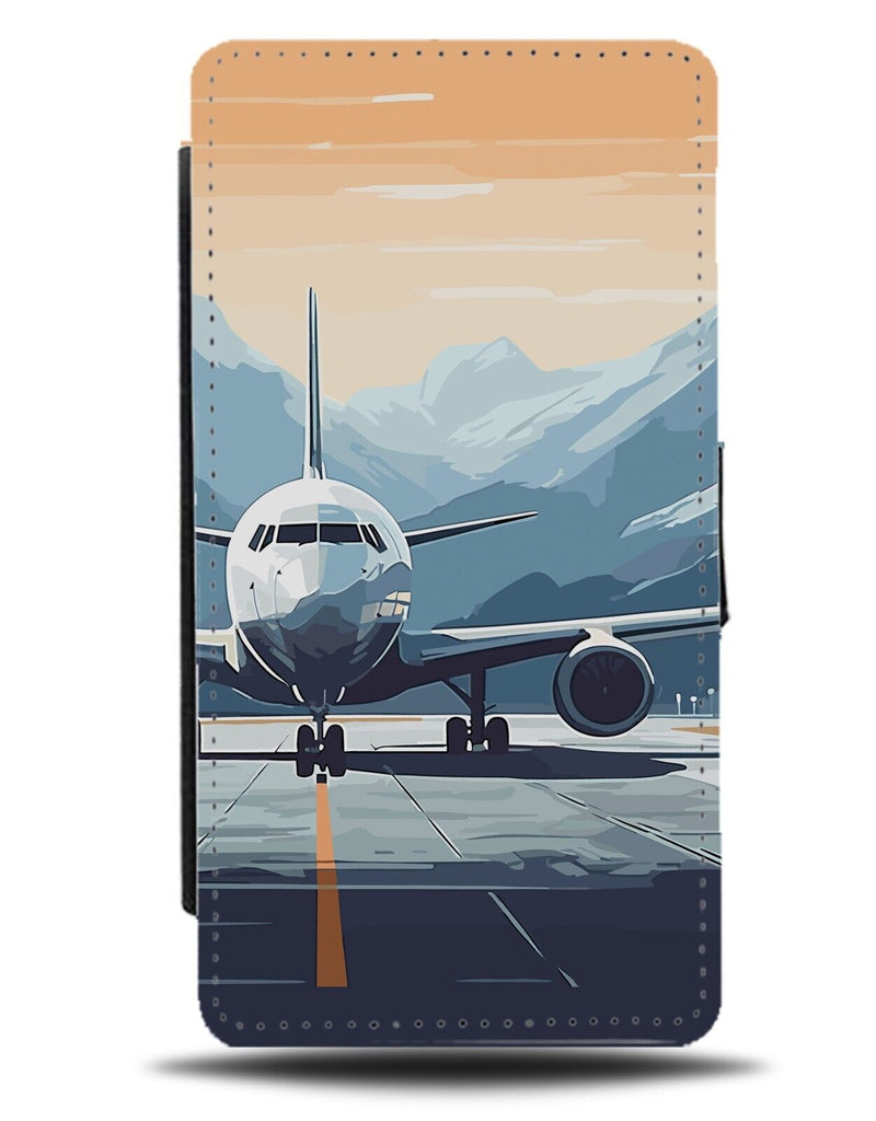Jumbo Jet On The Runway Flip Wallet Case Run Way Airport Plane Planes Jets BY74